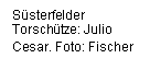 Textfeld: Ssterfelder Torschtze: Julio Cesar. Foto: Fischer